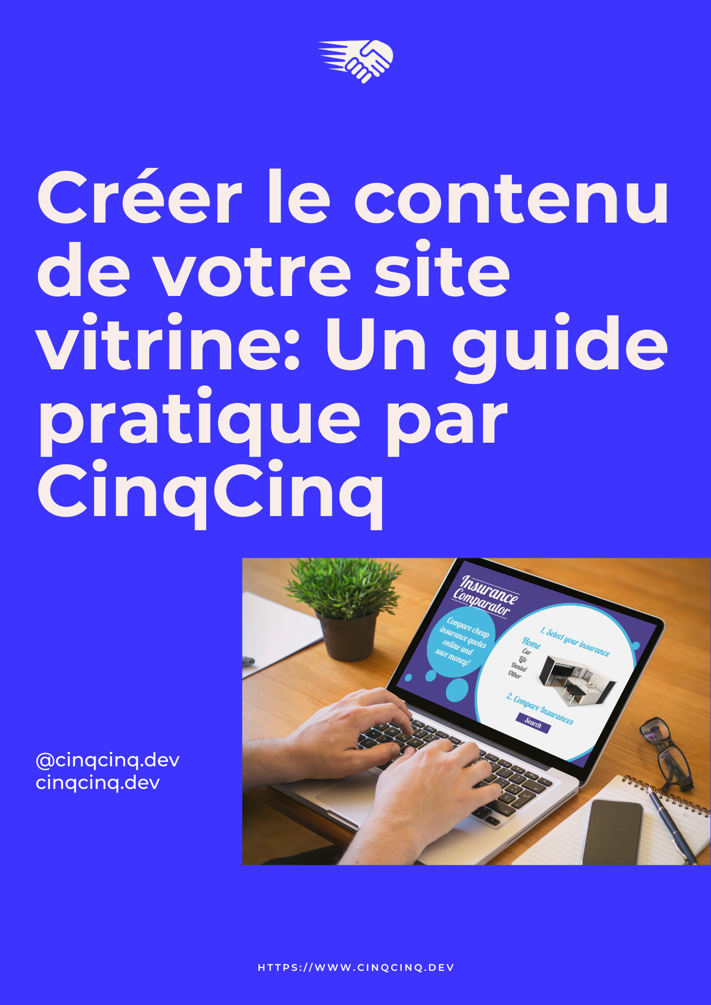 Couverture du guide pour créer le contenu de votre site vitrine